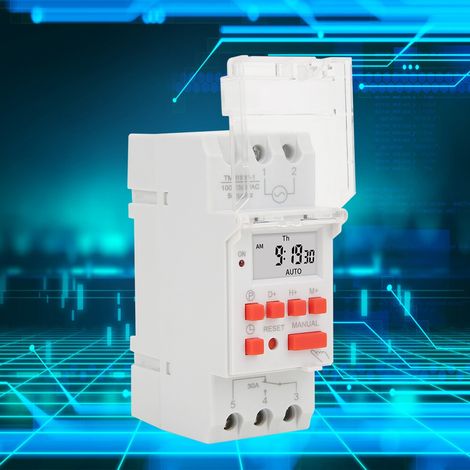 TM919B-1 100–130 V AC 30 A Wochenzeitschaltuhr mit LCD-Anzeige, Ein/Aus-Steuerung, programmierbares Zeitrelais (1/5)