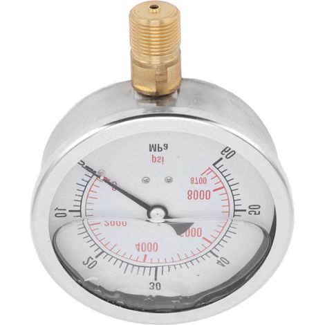 Manomètre de pression pour bouteille de CO2 M20x1, 8700 psi, pour dioxyde de carbone (CO2)