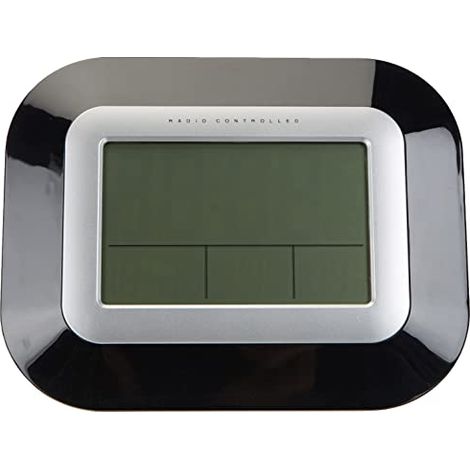 TFA 60.4503 Orologio Digitale Radiocontrollato con Sveglia Funzione Snooze Allarme Crescendo Termometro Interno e Visualizzazione Data Giorno della Settimana in 7 Lingue colore Nero (1/4)