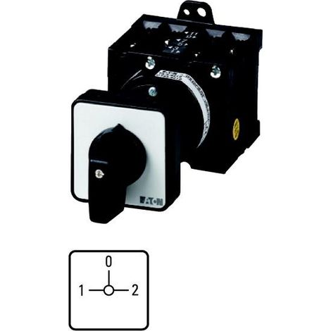 Inverseur cont.: 8 32A 1-0-2 90° à accrochage encastré fixation arrière 000004886 EATON T3-4-8294/Z