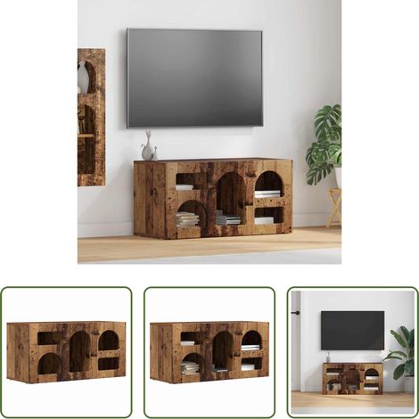 Meuble tv bois d'ingénierie - Meuble TV Bois ancien 80 x 35 x 40 cm Bois d'ingénierie (1/5)
