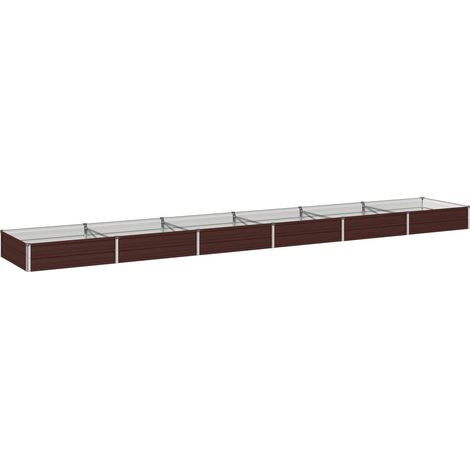 vidaXL Cama de Jardín Elevada Marrón 480 x 80 x 24 cm (1/2)