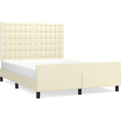 Maison Exclusive - Giroletto con Testiera Crema 140x190 cm in Similpelle (1/5)