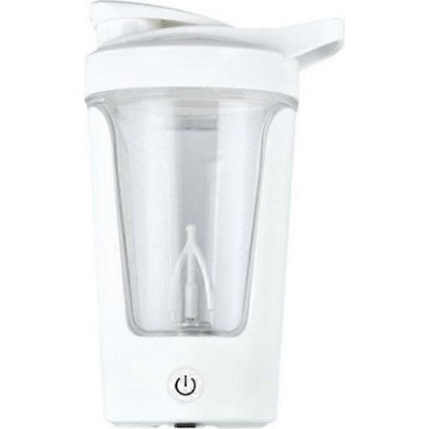 Électrique mélange tasse rechargeable Protein poudre mélange Leak anti café lait tasse mixeur tasse sport Fitness blanc (1/5)