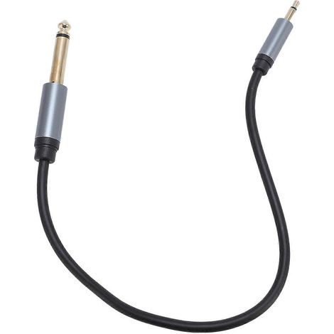 Câble audio mono mâle 3,5 mm vers mono mâle 6,35 mm, 30 cm (11,8 pouces), adaptateur pour casque audio 6,35 mm vers 3,5 mm (1/4)