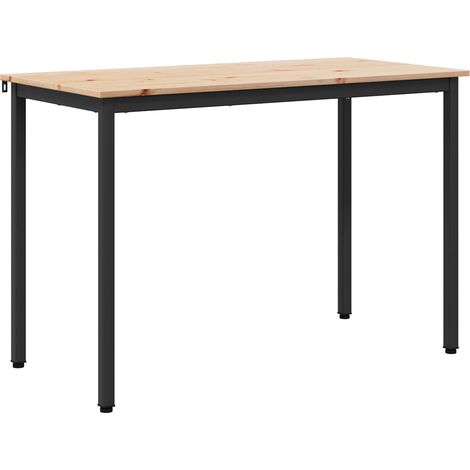 Mesa de Comedor Natural 110 x 55 x 75 cm Madera de pino macizo vidaXL