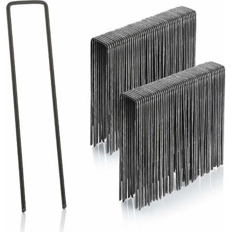 Lot De 100 Piquets Fixation Acier 2,9 Mm Longueur 150 Mm Largeur 25 Mm (1/4)