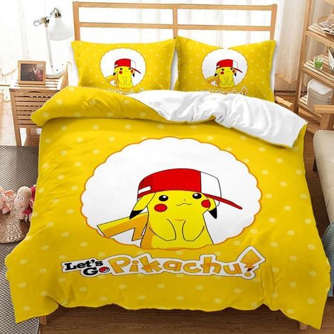 KLVGTIFS PU - 3 Pièces Housse de Couette, Housse de Couette 150x200cm +2 Taies d'oreiller 65x65cm en Microfibre Super Douce Animé 13 (1/5)