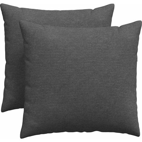Maison Exclusive - Sofakissen 2 Stück Dunkelgrau 50 x 50 cm Cords