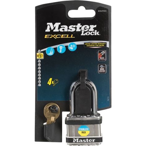 MASTER LOCK - Cadenas excell marine acier laminé Ø 44 mm avec couverture