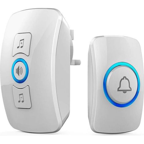 Bell porte sans fil, porte numérique sans fil Chime Batterie exploitée 1 Bell+1 Chime Porte Bell porte sans fil Chime (1/5)