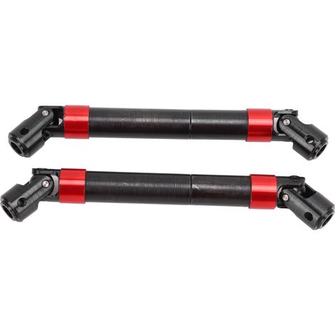 Paire d'arbres de transmission cannelés métalliques CVD pour Axial SCX6 AXI05000 JLU 1/6 RC Crawler Car - Pièces de rechange rouges (1/5)