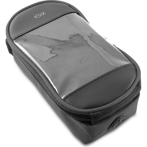 Ksix BXBIBAG02 - Bolsa Transparente para Smartphone, hasta 5.5 Pulgadas, Color Negro