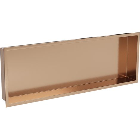Mexen X-Wall-R Nischenregal mit Kragen 90 x 30 cm, gebürstetes Kupfer - 19C0903010 (1/5)