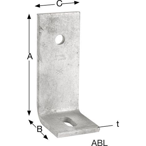 SIMPSON  Strong-Tie  Ángulo  de  hormigón  ABL  10014  G-B  Longitud  de  ala  100x75mm  S.8mm  TZN  -  ABL10014G (1/5)
