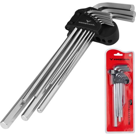 Jeu de clés Allen extra longues, 9 pièces, 1,5-10 mm, Vorstahl (1/5)