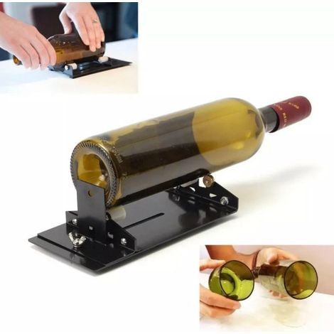 Glasflaschenschneider, schnell und präzise, DIY-Schneidewerkzeug-Set, Edelstahl, schwarz (1/5)