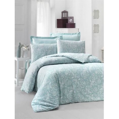 Bettwäsche - 1 Bettbezug 220 x 240 cm + 2 Kissenbezüge 60 x 60 cm - Satin 100% Baumwolle - Weiß