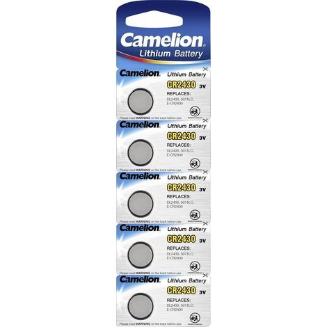 Pile bouton CR 2430 lithium Camelion 270 mAh 3 V 5 pc(s) (1/3)
