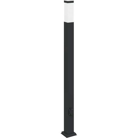 Baliza de luz con toma de corriente de 110 cm, color negro, IP44 vidaXL