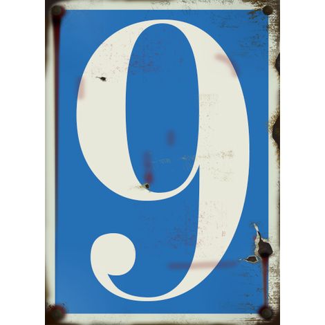N°9 - vintage rigide adhésif fond bleu - 4004297