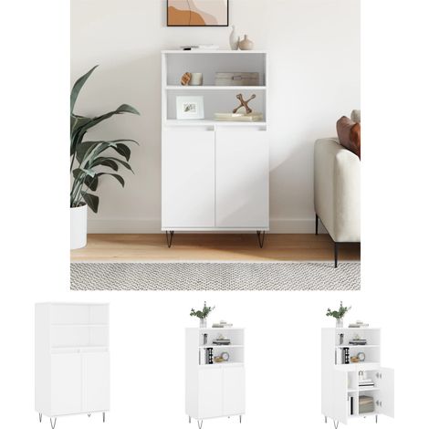 The Living Store Highboard Weiß 60x36x110 cm Holzwerkstoff - Sideboards (1/5)