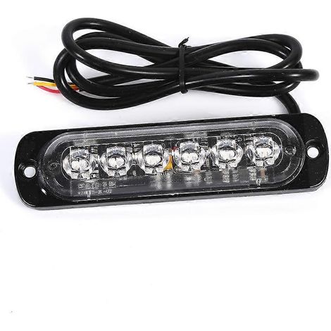 2 Stück 12V 6 LED Auto LKW Notfallwarnleuchte Stroboskopblitzlicht Blau