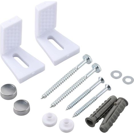 Kit Fixation WC au Sol,Vis Fixation WC, Fixation sur Pied Toilet, Kit de Fixation Cuvette WC y Compris Bouchon d'Extension, Support de Montage pour Fixation/Pièces de Rechange