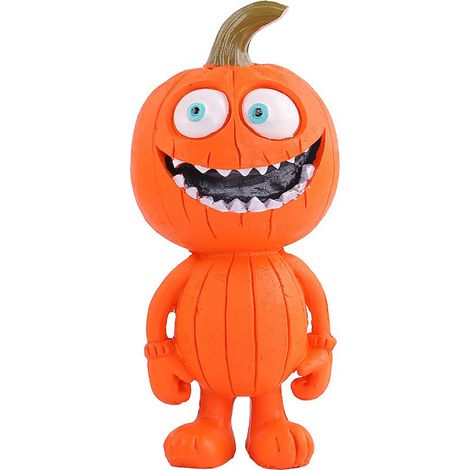 (X3-13 Citrouille Style D) Décoration de citrouille d'Halloween, poupée sur pied, arrangement pour une ambiance de fête dans la cour, ornement de tête de citrouille (1/2)