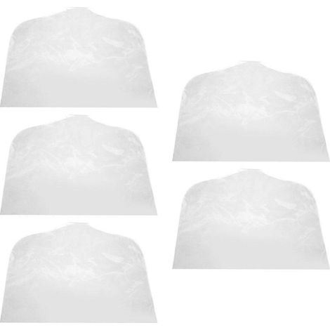 Lot de 5 housses transparentes anti-poussière pour vêtements, protège-épaules, vestes et costumes (sans cintre) (45 x 30 cm, convient aux enfants) (1/5)