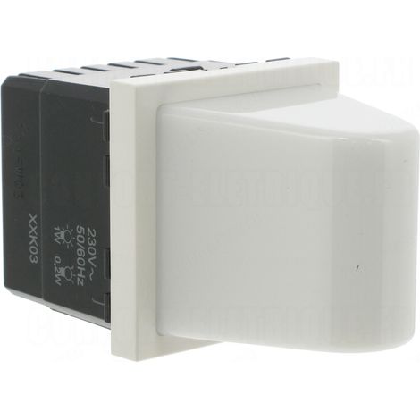 Legrand – Hublot Mosaic 2 modules 230V – Voyant signalisation 0,2W/1W blanc – Installation encastrée ou saillie – 78571 (1/5)
