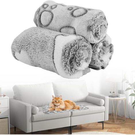 3 Pièces Plaid pour Chat en Flanelle,60×40cm Couverture Douce pour Chien et chat,couverture pour Chien Chaton,pour Petits et Moyens Chiots et Chatons (1/5)