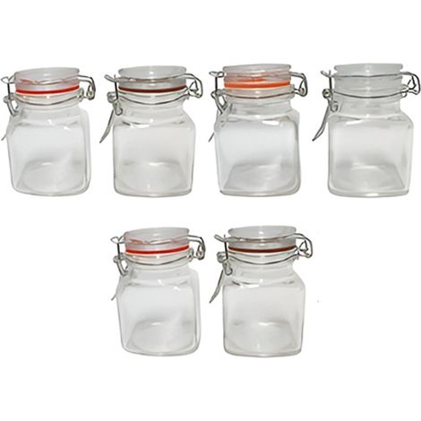 6 barattoli con chiusura tappo ermetico da 100 ml vasetto cucina Casa per marmellate salse miele Regali Bomboniere Confetture (1/4)