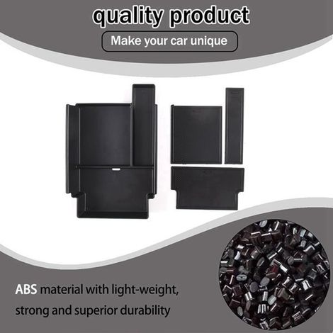 color: Black Material: ABS Armrest storage box for car interior accessories Suitable for daily use. (1/5)