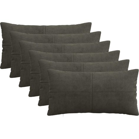 Federa 6 pcs ALMELO Antracite 40 x 80 cm corduroy vidaXL (1/5)