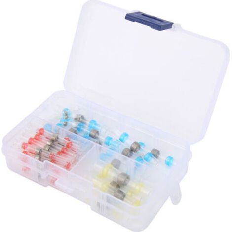 50 Pièces Raccord de Câble Étanche à Anneau de Soudure, Couleurs Blanc Rouge Bleu Jaune, Jonction Électrique Isolante (1/4)