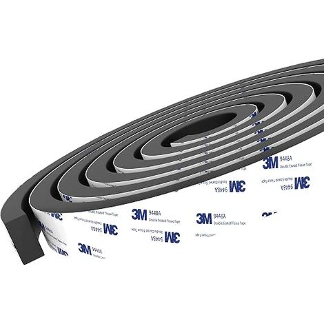 Dichtungsband Selbstklebend Mit 3M 9448 Klebstoff - Superstarke Versiegelung Schaumstoffband Türdichtung Fenster, Gummidichtung für Schalldämmung - 15mm(W) x 3mm(T) - 3 Rollen Gesamtlänge 10m (1/2)