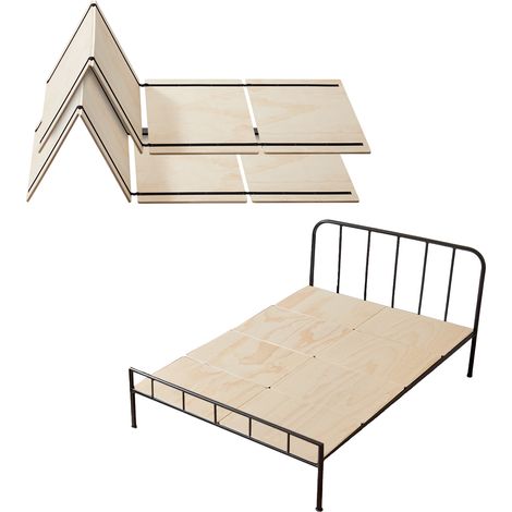 VEVOR Planche de Lit Double Full Size 180 x 130 x 1 cm, Lot de 8 Sommiers Panneaux Pliables avec Connexion, Support de Matelas en Bois pour Lit Superpose, pour Maison, Hotel, Dortoir et Appartement (1/5)