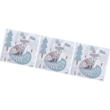 Lot de 3 stickers muraux de Noël, motif forêt et flocons de neige, électrostatiques, en PVC, pour la décoration de fenêtres et de vitres de chambre. (1/5)