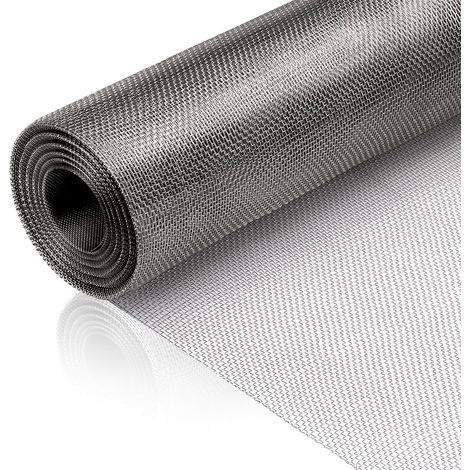 Grillage métallique à mailles fines,30 x 250cm largeur de maille 1 mm, grille métallique en acier inoxydable 304, filtre anti-campagnols, moustiquaire, grille métallique, pour parterre surélevé (1/5)