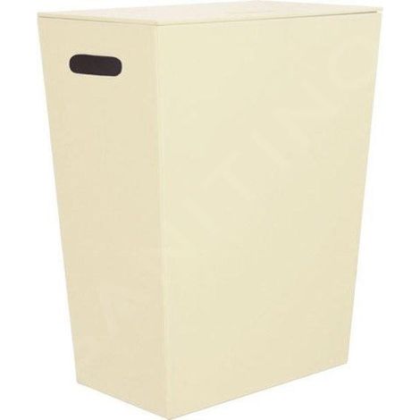 Panier à linge Ecopelle en cuir synthéthique avec sac 48x30xh61cm - couleur crème