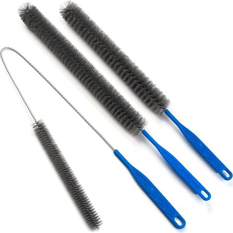 3-teiliges Reinigungsbürsten-Set für Kühlschrankspulen, Abflussreinigung, geeignet für Badezimmer, Küchenspülen, Abflüsse und Badewannen. Reinigungswerkzeug gegen Haarverstopfungen. Lange Abflussbürst (1/5)