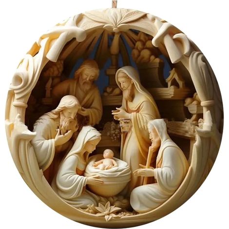 Adornos navideños colgantes de acrílico azul y blanco con efecto de avión para uso exterior. (1/4)