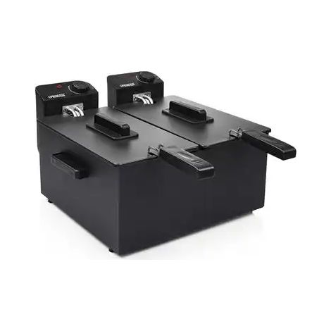 FRIGGITRICE NERA DOPPIA 2x3LT INOX 3600W