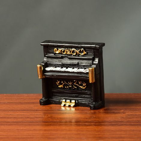 Adorno de piano vintage hecho de resina, elegante y exquisito para la decoración del hogar y como accesorio para fotografías.