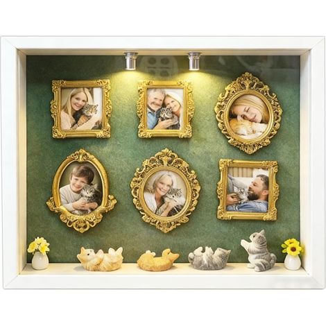 Mini Cadre Photo Album Photo De Rangement Pour Collectibles Boîte À Silhouette De Mini Musée Pour La Les Les Adultes Hommes Et Femmes À La Maison En Intérieur Au Bureau Et (1/5)