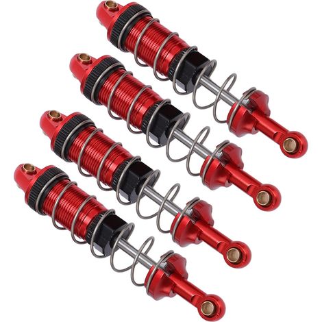 Amortisseur hydraulique en alliage pour voiture RC MN128 MN86 G500 1/12 (rouge) (1/5)