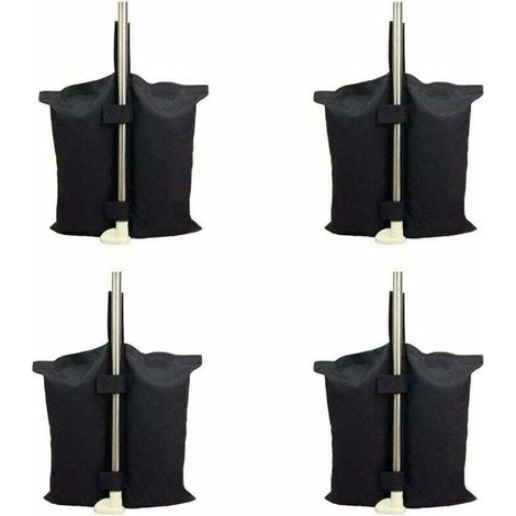 Sac de lestage robuste de qualité industrielle avec coutures doubles pour auvent de tente dépliable Noir (1/5)