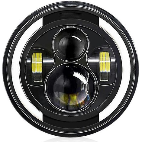 Phares LED 7 pouces pour voitures et motos avec feux de jour/clignotants/feux de croisement/feux de route, phares ronds 7 pouces