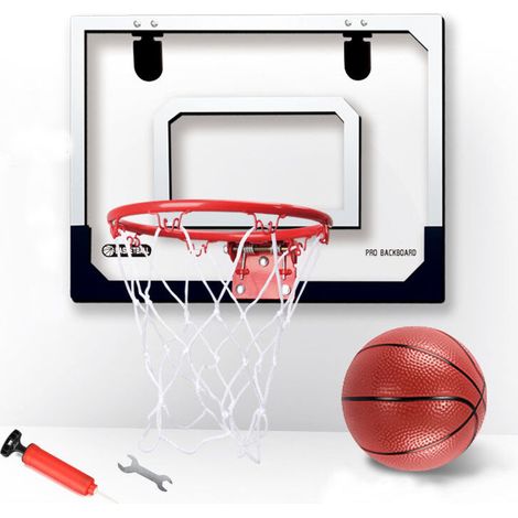 SABIR Mini panier de basket pour enfants et adultes, mini panier de basket d'intérieur pour porte murale et chambre à coucher, bureau avec 1 ballon de basket. (1/5)